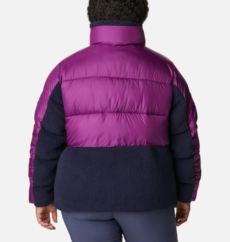 Women's Columbia Leadbetter Point Sherpa Hybrid Jackets Purple | Plus Size CA-V18L6